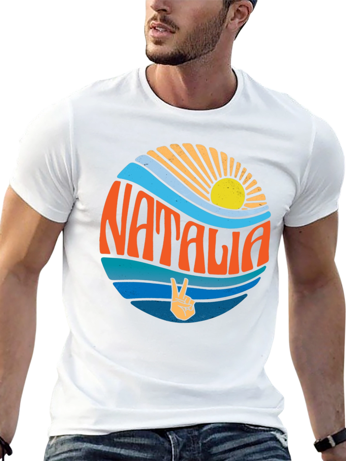 Natalia Retro Graphic T-Shirt - Black