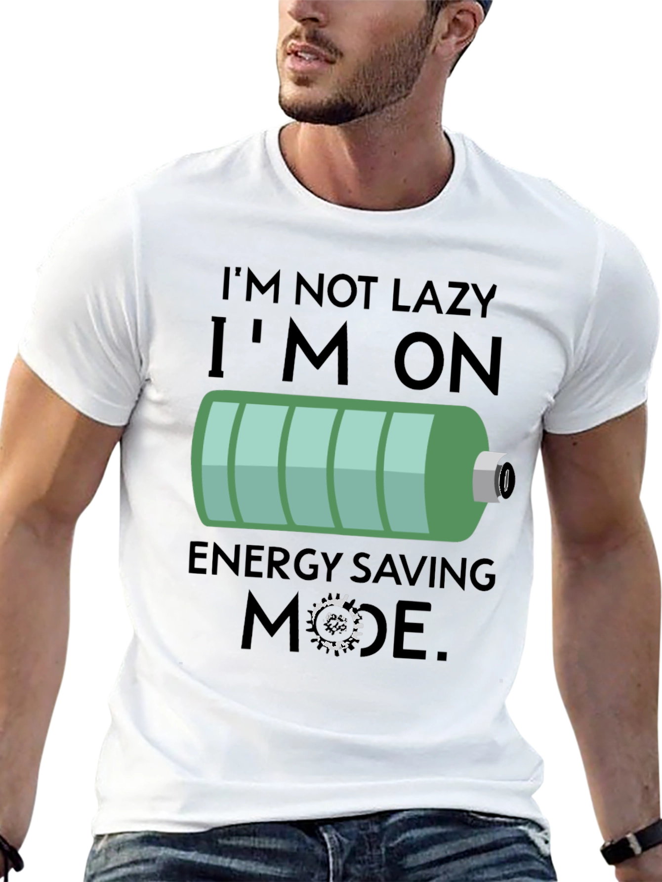 Funny Energy Saving Mode Graphic Tee