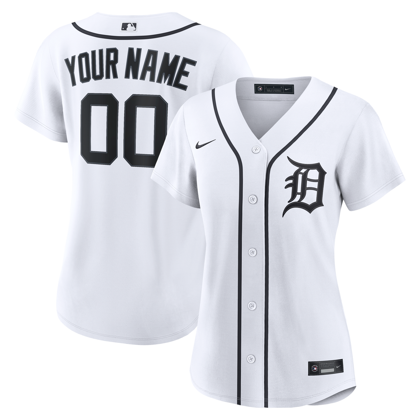 Detroit Tigers Nike Women's Home Replica Custom Jersey - White