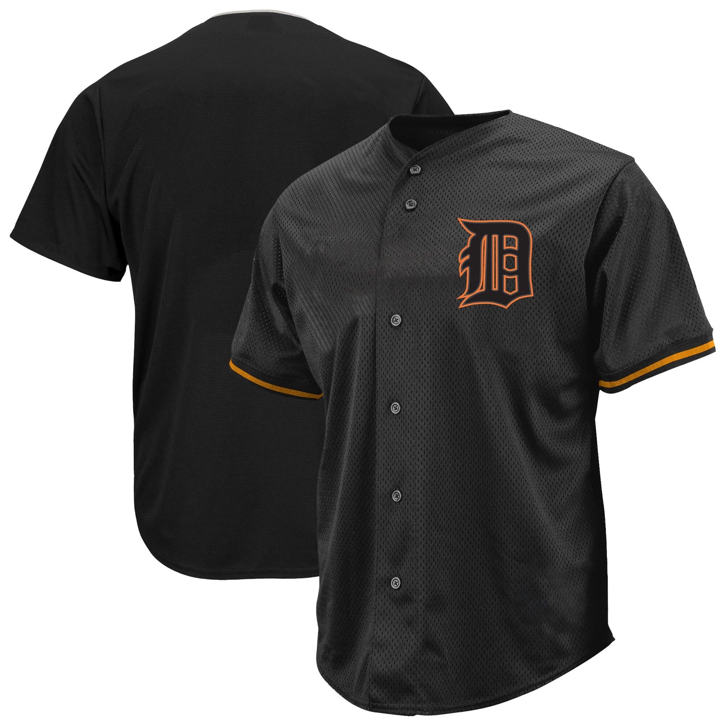 Detroit Tigers Profile Big &amp;amp; Tall Pop Fashion Jersey - Black