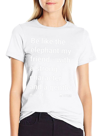 Inspirational Elephant Graphic Black T-Shirt
