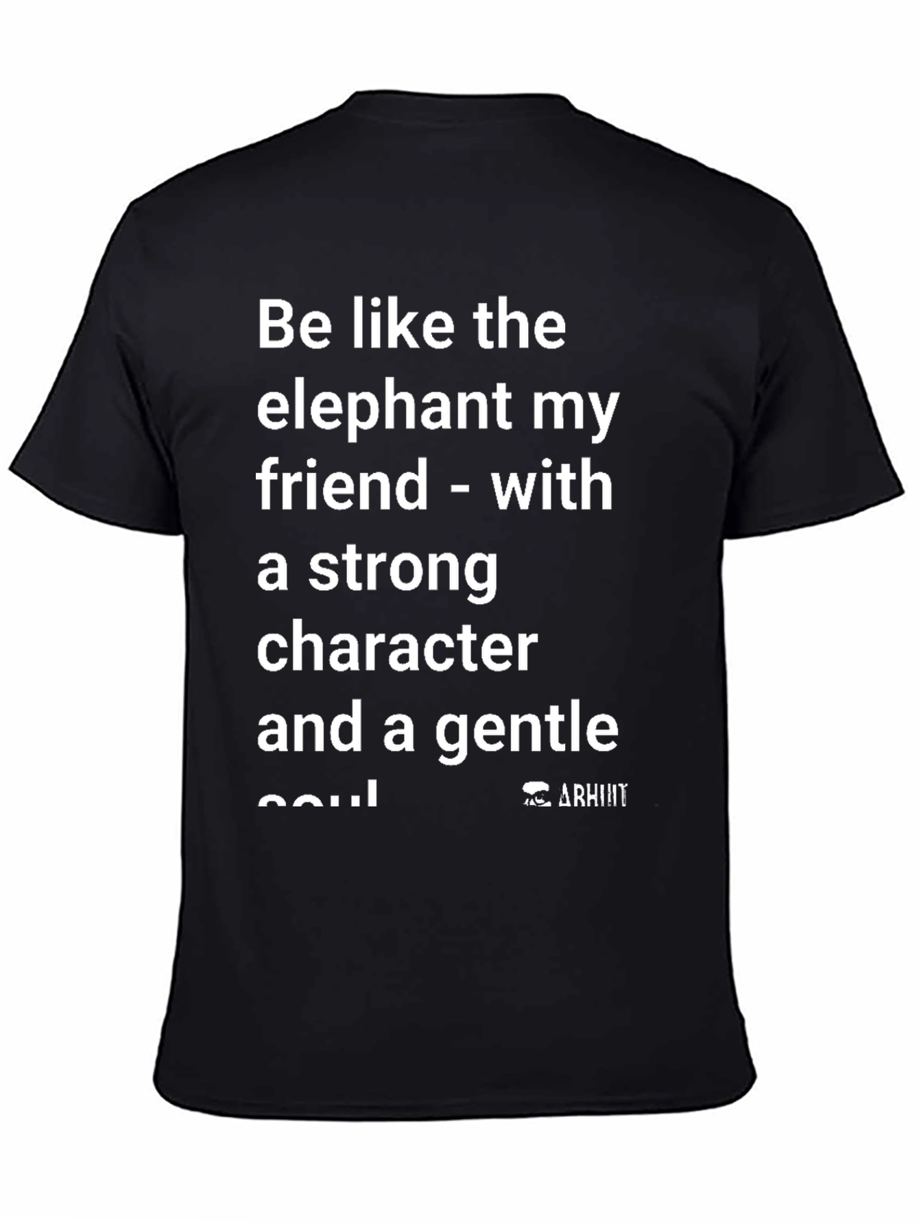 Inspirational Elephant Graphic Black T-Shirt