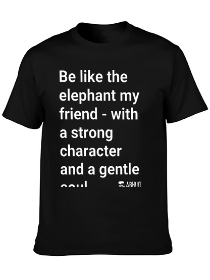 Inspirational Elephant Graphic Black T-Shirt