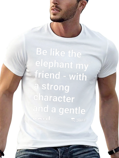Inspirational Elephant Graphic Black T-Shirt