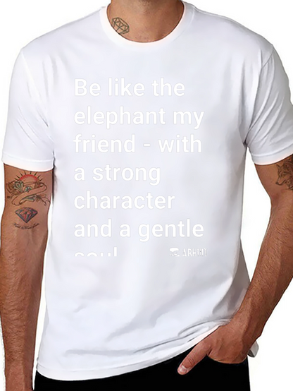 Inspirational Elephant Graphic Black T-Shirt