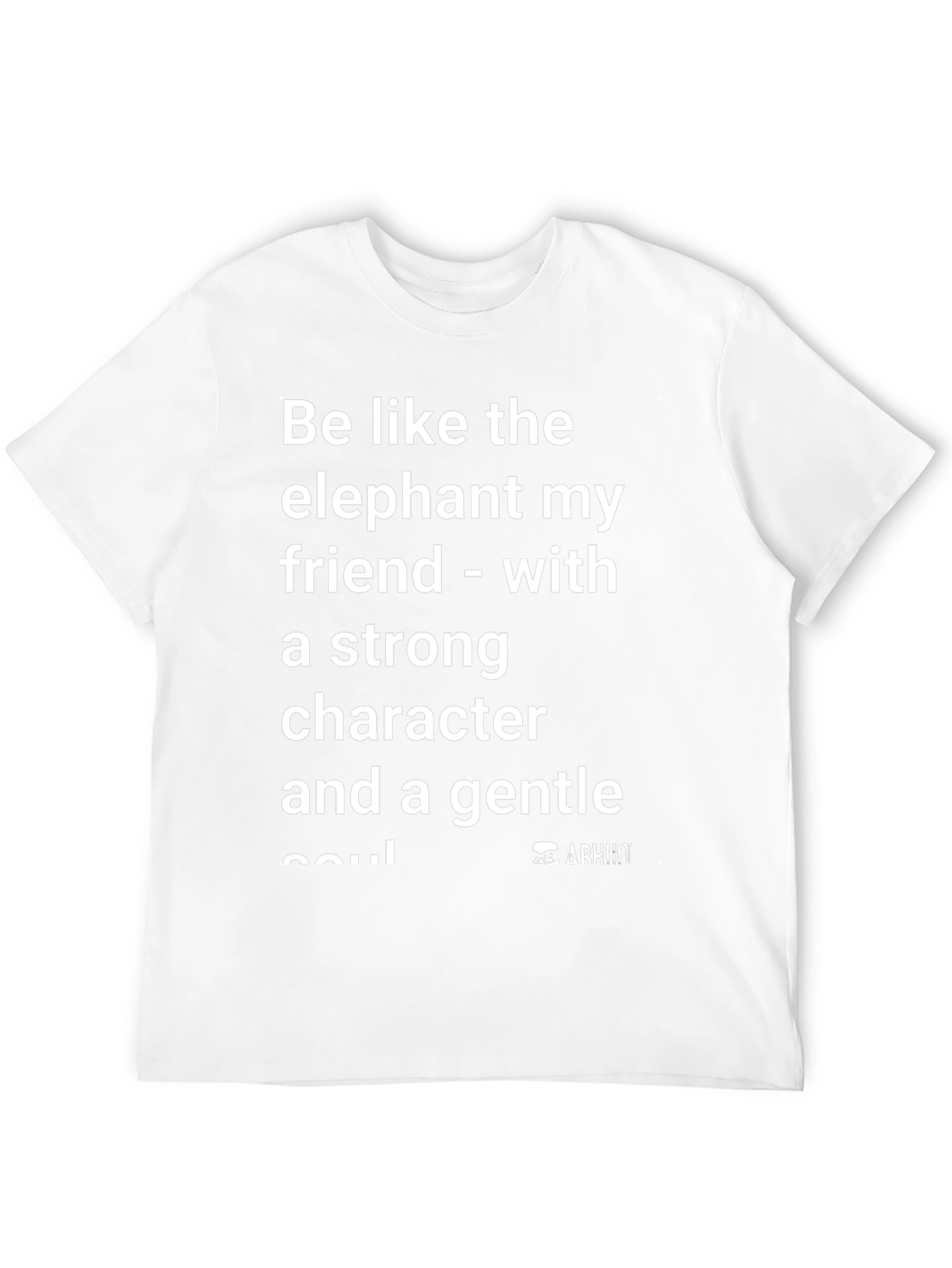 Inspirational Elephant Graphic Black T-Shirt