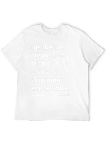 Inspirational Elephant Graphic Black T-Shirt