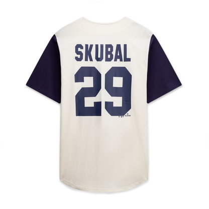 Detroit Tigers Profile Big &amp;amp; Tall Two-Color Fashion Jersey - Cream/Navy