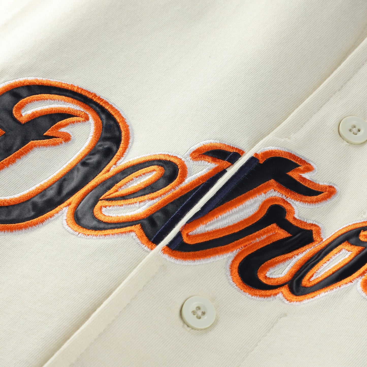 Detroit Tigers Profile Big &amp;amp; Tall Two-Color Fashion Jersey - Cream/Navy