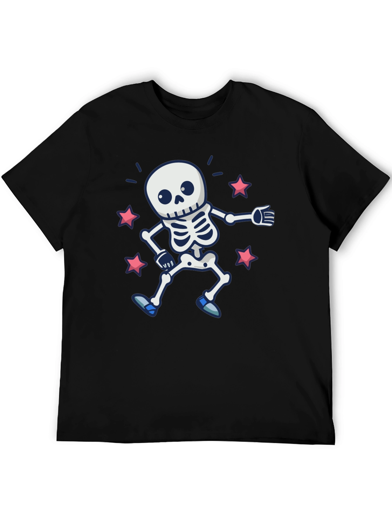 Skeleton Dance Graphic Tee - Spooky & Fun