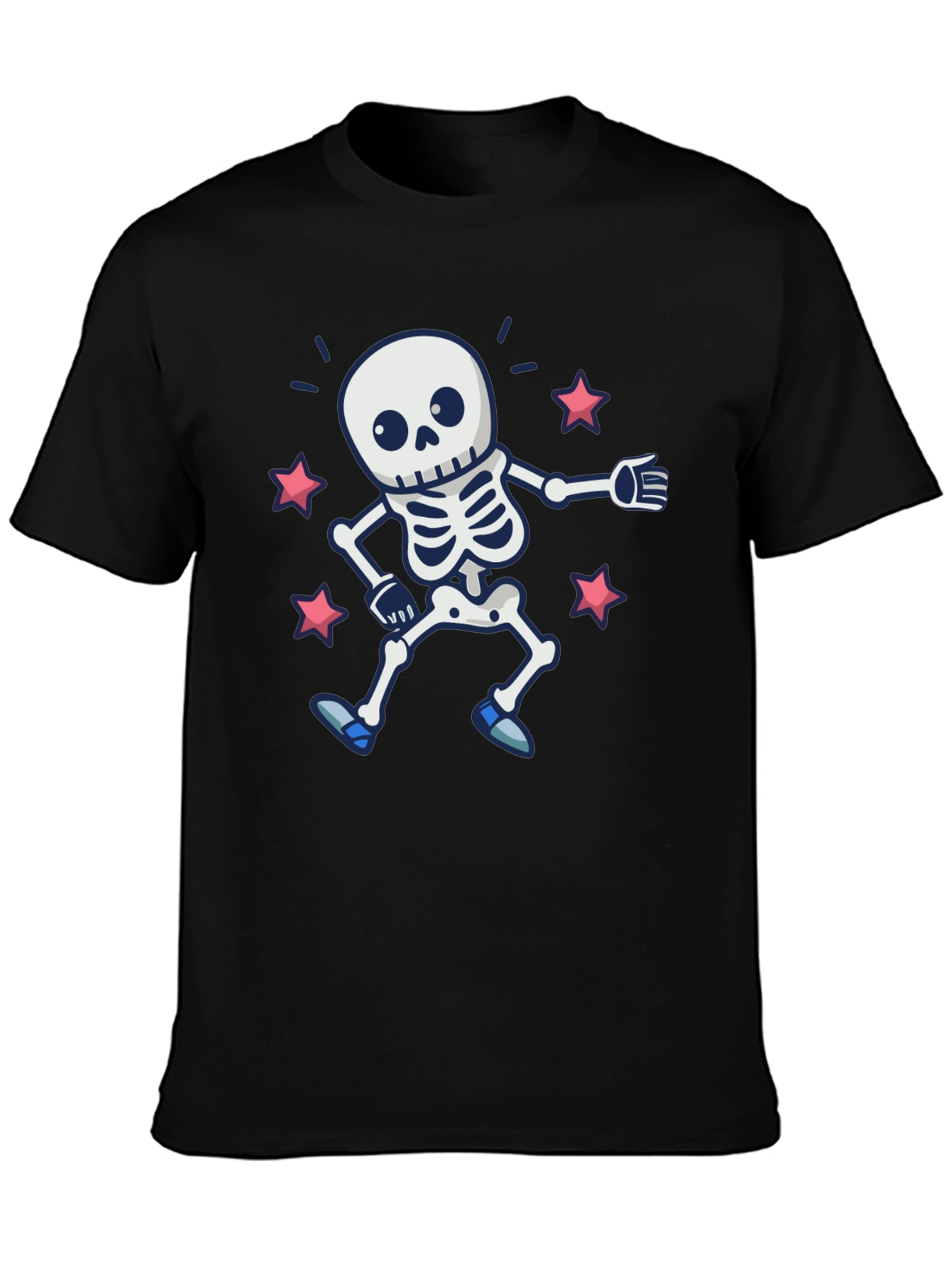 Skeleton Dance Graphic Tee - Spooky & Fun
