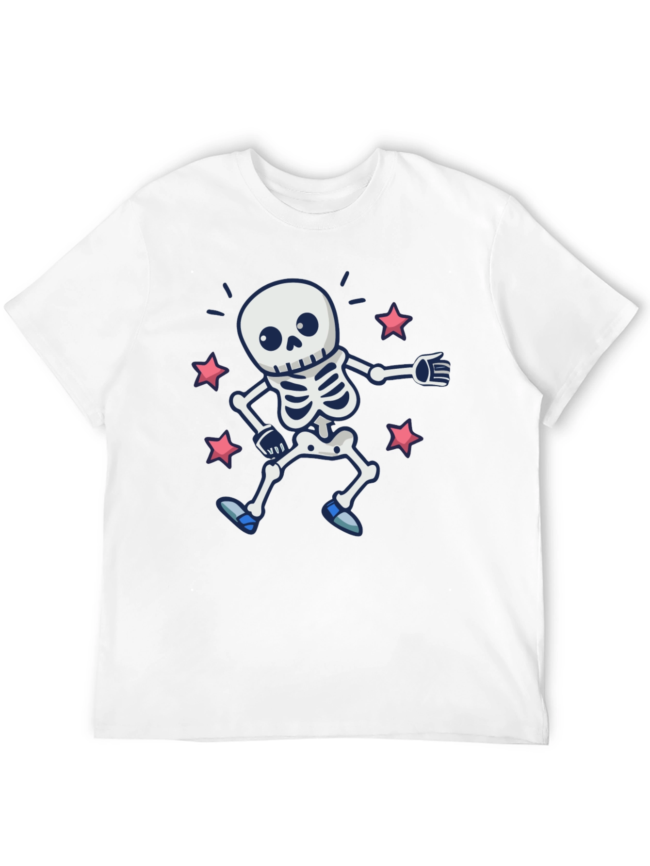 Skeleton Dance Graphic Tee - Spooky & Fun