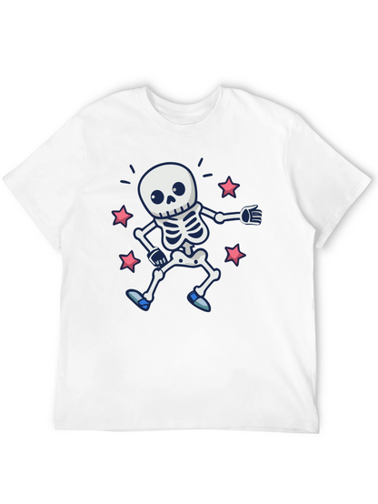 Skeleton Dance Graphic Tee - Spooky & Fun