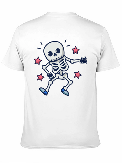 Skeleton Dance Graphic Tee - Spooky & Fun