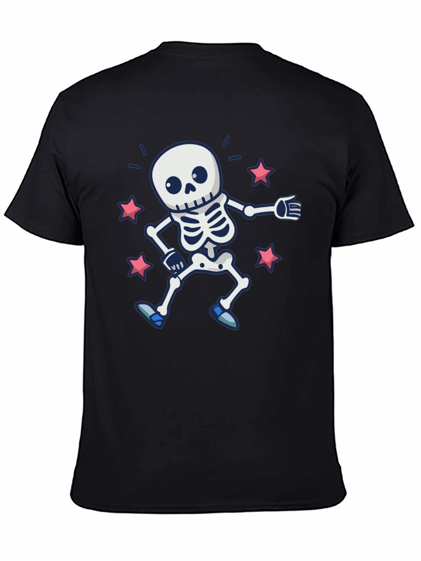 Skeleton Dance Graphic Tee - Spooky & Fun