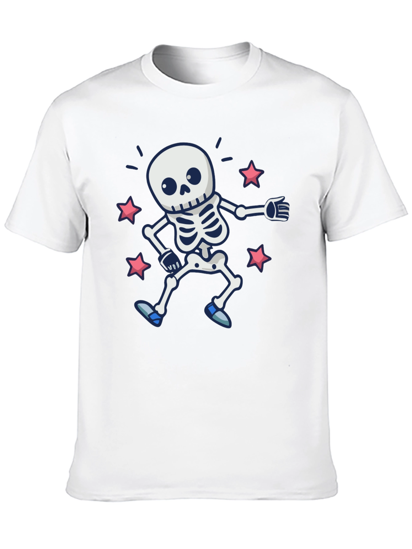 Skeleton Dance Graphic Tee - Spooky & Fun