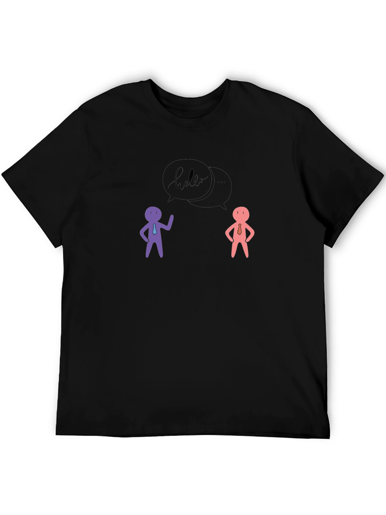 Hello People Black Graphic Tee