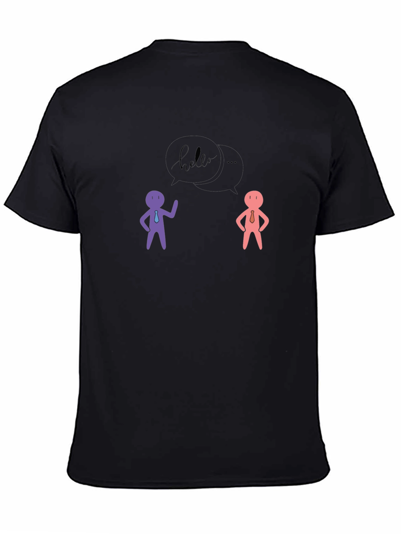 Hello People Black Graphic Tee