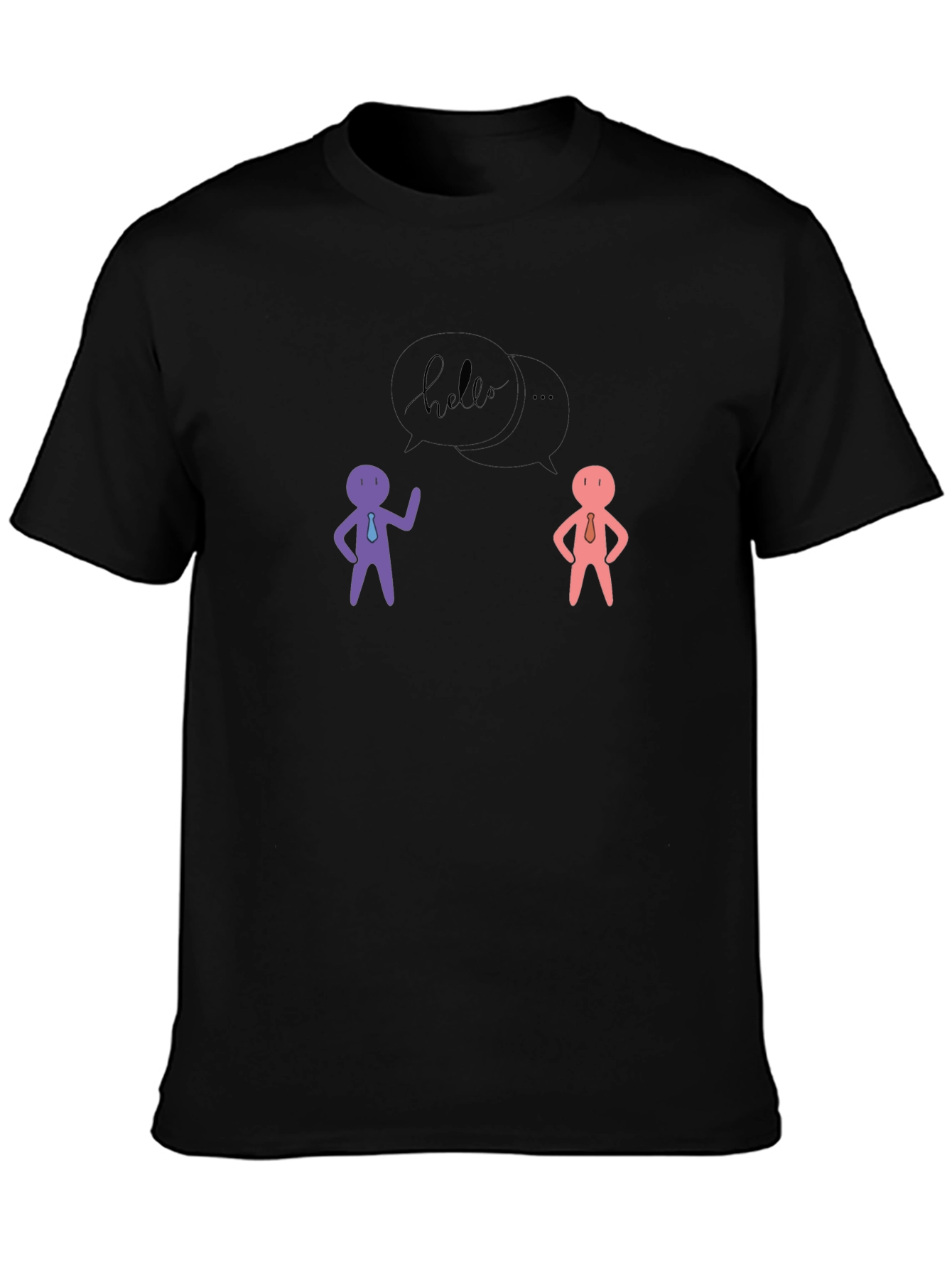 Hello People Black Graphic Tee
