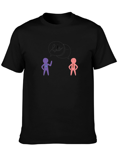 Hello People Black Graphic Tee