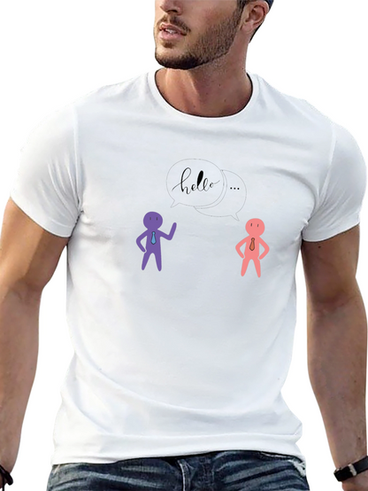 Hello People Black Graphic Tee