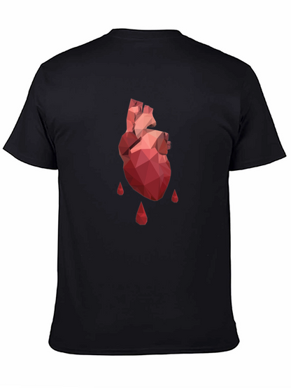 Geometric Heart T-Shirt - Modern Graphic Tee