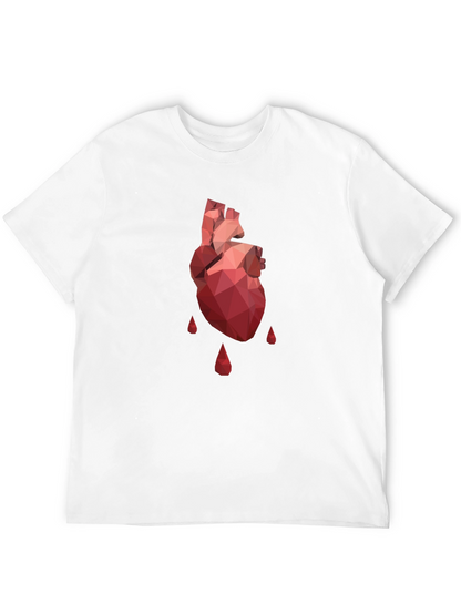 Geometric Heart T-Shirt - Modern Graphic Tee