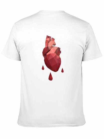 Geometric Heart T-Shirt - Modern Graphic Tee