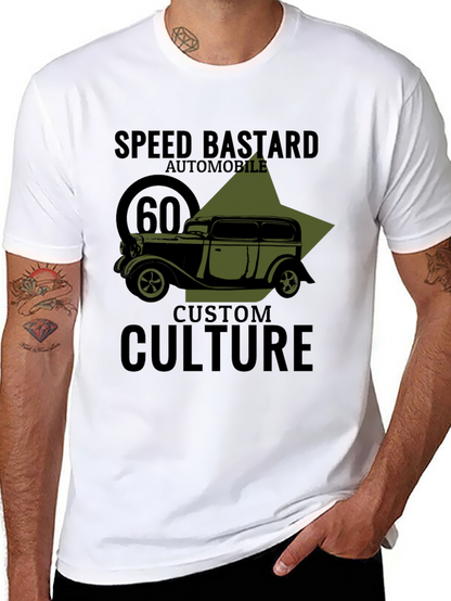 Speed Bastard Automobile Graphic T-Shirt - Custom Culture Design