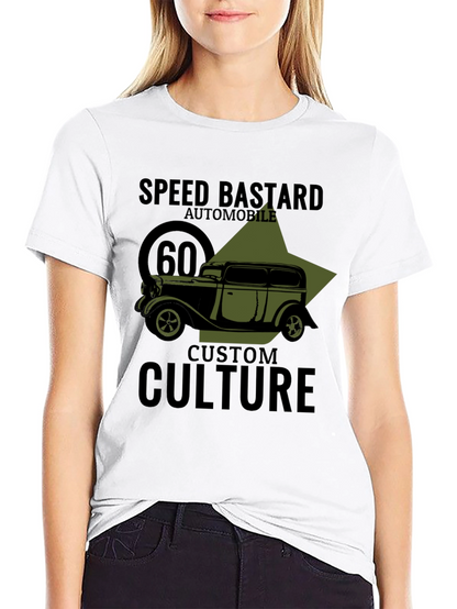 Speed Bastard Automobile Graphic T-Shirt - Custom Culture Design
