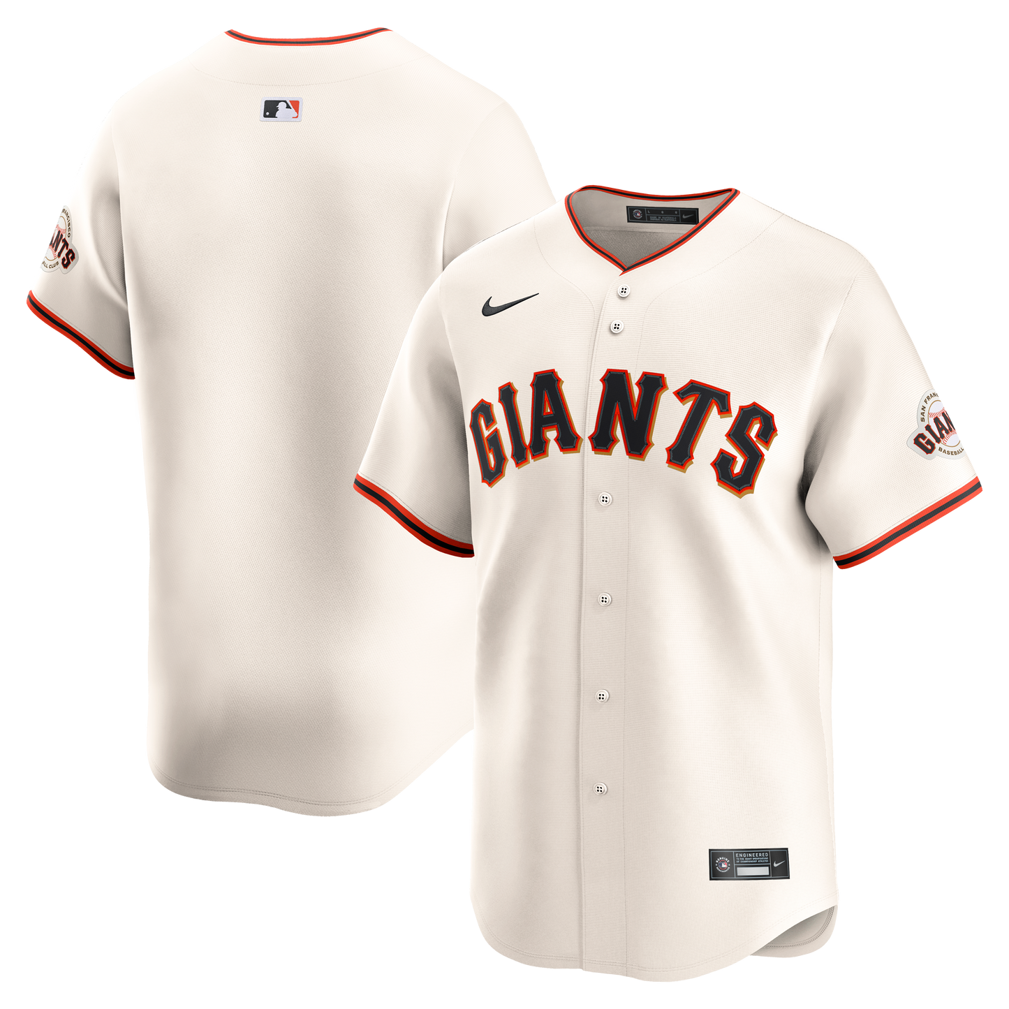 San Francisco Giants Nike Home Limited Jersey - Cream