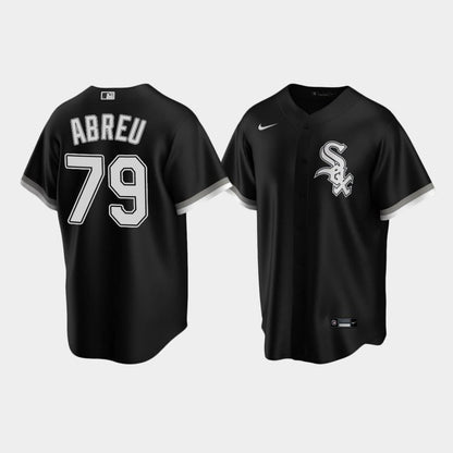 Men's Chicago White Sox 79 Jose Abreu Black Alternate Jersey Jersey