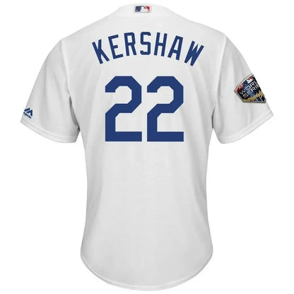Clayton Kershaw Los Angeles Dodgers 2018 World Series Cool Base Player Jersey - White