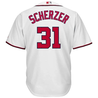 Max Scherzer Washington Nationals Cool Base Player Jersey - White