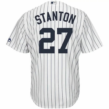 Giancarlo Stanton New York Yankees Home Big And Tall Cool Base Player Jersey - White Navy Color