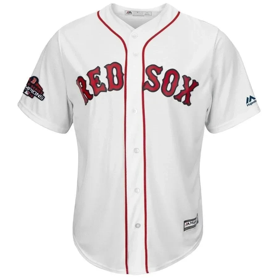 Jackie Bradley Jr. Boston Red Sox 2018 World Series Champions Team Logo Player Jersey - White