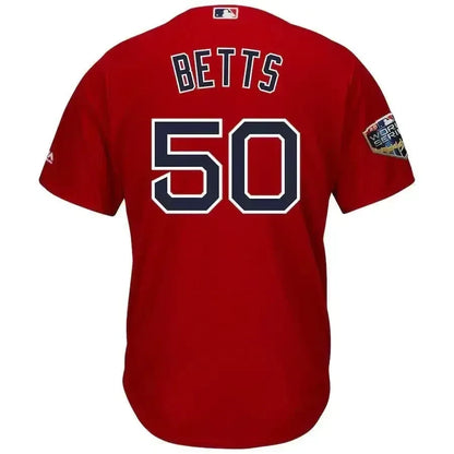 Mookie Betts Boston Red Sox 2018 World Series Cool Base Player Jersey - Scarlet