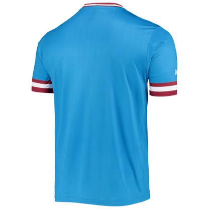 Men's Stitches Light Blue/Burgundy Philadelphia Phillies Cooperstown Collection V-Neck Team Color Jersey Jersey