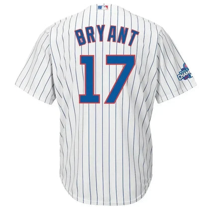Kris Bryant Chicago Cubs Home 2016 World Series Champions Team Logo Patch Player Jersey - White