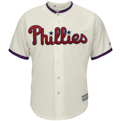 Men's Cream Philadelphia Phillies Alternate Official Cool Base Team Jersey Jersey