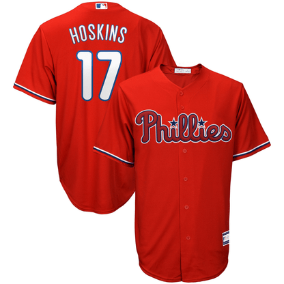Men's Rhys Hoskins Red Philadelphia Phillies Big & Tall Player Jersey Jersey