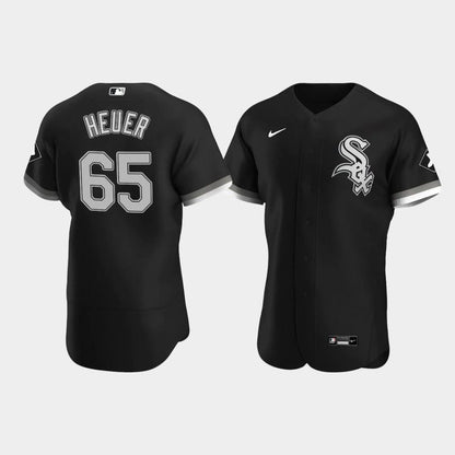 Men's Chicago White Sox 65 Codi Heuer Black Alternate Jersey Jersey