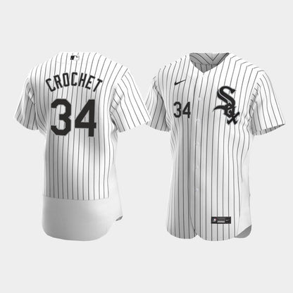 Men's Chicago White Sox 34 Garrett Crochet White Home Jersey Jersey