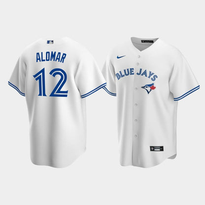 Men's Toronto Blue Jays 12 Roberto Alomar White Home Jersey Jersey