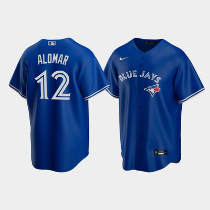Men's Toronto Blue Jays 12 Roberto Alomar Royal Alternate Jersey Jersey