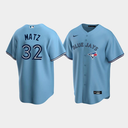 Men's Toronto Blue Jays 32 Steven Matz Powder Blue Alternate Jersey Jersey