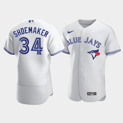 Men's Toronto Blue Jays 34 Matt Shoemaker White Jersey Jersey