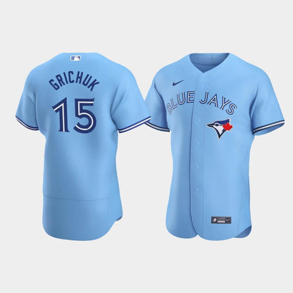 Men's Toronto Blue Jays 15 Randal Grichuk Powder Blue Alternate Jersey Jersey
