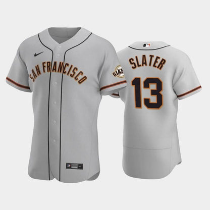 13 Austin Slater Gray Road San Francisco Giants Jersey Jersey