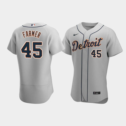 Buck Farmer 45 Detroit Tigers Gray Road Jersey Jersey